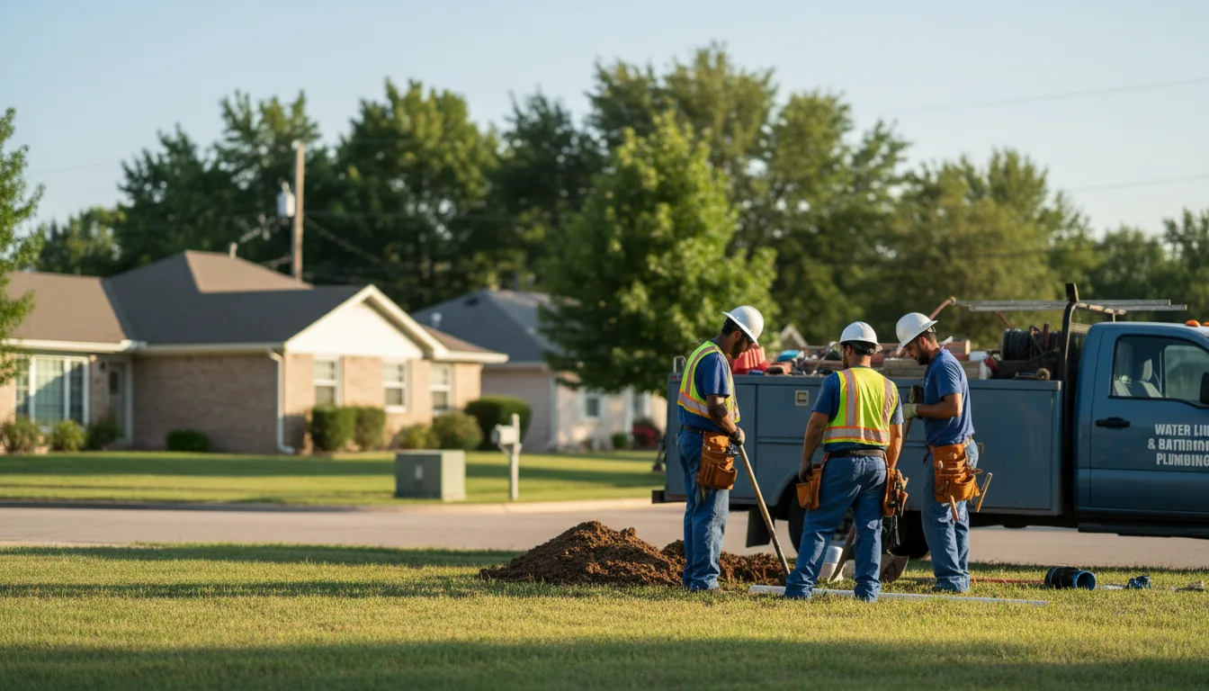Residential water line and bathroom plumbing service in Arjay, KY